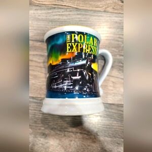 The Polar Express 3D Train Coffee Mug Warner Brothers 2023 Ceramic Cup, 12 Oz